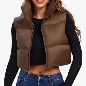 AMAZON • Fuinloth Cropped Puffer Vest